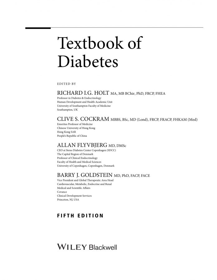 Textbook of Diabetes
